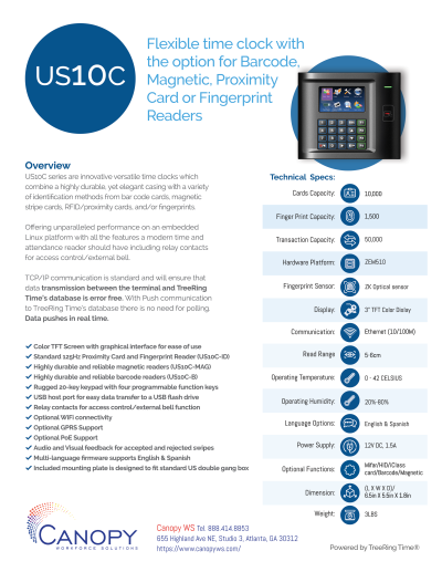 US10C Canopy - All in one system | TreeRing Workforce Solutions